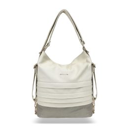   Zellia Női Válltáska/Hátizsáká Alakítható Hz-111 Beige-Arany - D217 -