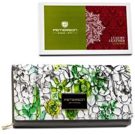   Peterson Női Bőr Pénztárca - Ptn Ph20-Lfl-6929 Green - Zöld
