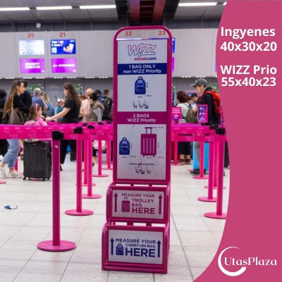 Wizzair kézipoggyászodat ellenőrzid le a repülőtéren - ha biztosra akarsz menni válaszd az Utasplaza termékeit